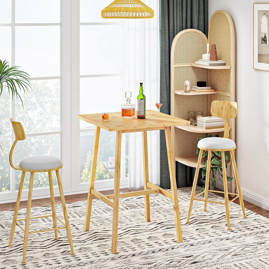 Amazon.com: HOOBRO Bar Table, Wooden Counter Bar Height